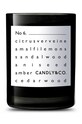 Candly świeca zapachowa sojowa No 6. Verveine & Amalfi Lemons czarny No6BL