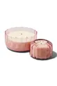 Mirisna svijeća od sojinog voska Paddywax Ripple Desert Peach 128 g roza