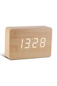 Led ρολόι Gingko Design Brick Beech Click Clock λευκό GK15W11
