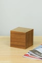 Gingko Design zegar stołowy Cube Click Clock brązowy GK08R4