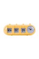 Будильник Karlsson Retro Tube Calendar Flip жовтий KA6045BY