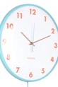 Salon i sypialnia Karlsson zegar ścienny Cheeky Dome Pendulum KA6058LB niebieski