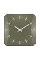 Zidni sat Karlsson Sucinto Dome Square 35 x 35 x 4,5 cm zelena KA6085GR