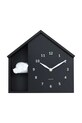 Karlsson zegar ścienny z dźwiękiem Peeking Doggy 29 x 26 cm czarny KA6097BK