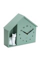 Karlsson zegar ścienny z dźwiękiem Siting Cat 26 x 29 cm KA6099GR turkusowy AA00