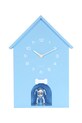 Karlsson zegar ścienny z dźwiękiem Dog House 36,5 x 26,5 cm niebieski KA6096LB