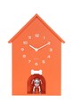 Karlsson zegar ścienny z dźwiękiem Dog House 36,5 x 26,5 cm pomarańczowy KA6096OR