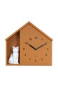 Karlsson zegar ścienny z dźwiękiem Siting Cat 29 x 26 cm żółty KA6099YE