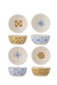 Bloomingville zestaw miseczek 10,5 x 5 cm 4-pack niebieski 82072436