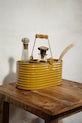 Madam Stoltz pojemnik na przybory kuchenne z żelaza 27 x 14 x 13,5 cm 39160MUS żółty AA00