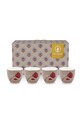 Pip Studio zestaw kubków z porcelany 4,7 cm 51011047 multicolor AA00