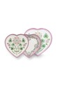 Pip Studio zestaw talerzy do serwowania z porcelany 21,5 cm 51001561 różowy AA00