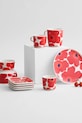 Marimekko talerz do serwowania z kamionki 15 x 12 cm 063436.001 czerwony AA00