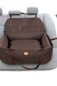 Bebobi fotelik samochodowy dla psa Ero Soft 75 x 55 x 25 cm brązowy EMMLBR