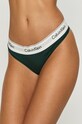 Calvin Klein Underwear stringi dzianina zielony 0000F3786E