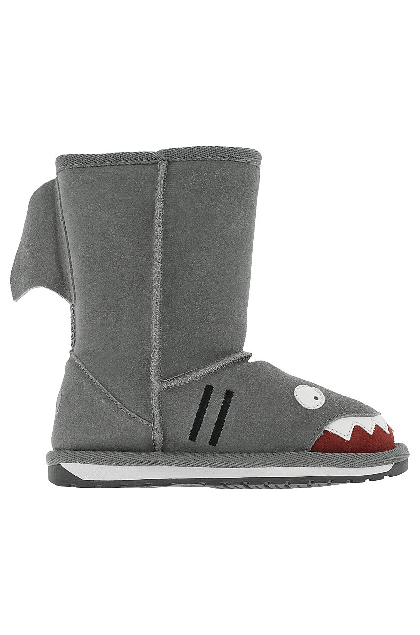 šedá Emu Australia - Dětské nízké kozačky Shark Putt Dívčí
