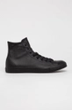 czarny Converse trampki skórzane Chuck Taylor All Star Hi Black Mono Męski