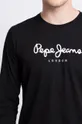 čierna Pepe Jeans - Pánske tričko s dlhým rukávom