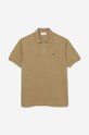 Lacoste polo bawełniane L1212 beżowy SS25
