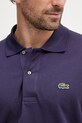 Βαμβακερό μπλουζάκι πόλο Lacoste L1212 μωβ