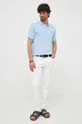 Lacoste cotton polo shirt blue