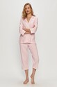Lauren Ralph Lauren piżama bawełniana wzorzyste różowy I819702