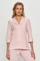 Бавовняна піжама Lauren Ralph Lauren рожевий