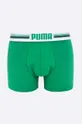 зелёный Puma - Боксеры Puma Placed logo boxer 2p green (2-pack) 90651904 Мужской