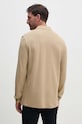 Ρούχα Βαμβακερή μπλούζα με μακριά μανίκια Lacoste L1312 μπεζ