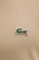 Βαμβακερή μπλούζα με μακριά μανίκια Lacoste L1312 μπεζ