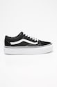 Vans cipő Old Skool Platform velúr bőr fekete VN0A3B3UY281