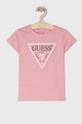 розовый Guess Jeans - Детская футболка 125-175 см. Для девочек