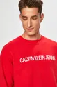 червоний Calvin Klein Jeans - Бавовняна кофта