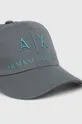 Armani Exchange czapka bawełniana zielony