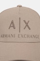 Armani Exchange czapka bawełniana 954039.CC513 beżowy AA00