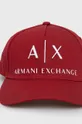 Armani Exchange czapka bordowy