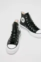 black Converse leather trainers