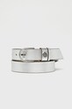 Tommy Hilfiger - Kožený opasok strieborná AW0AW05884