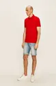 Lacoste - Тениска с яка червен