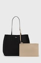Lacoste - poșetă cu două fețe uni negru NF2142AA