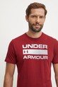 Under Armour tricou de antrenament Team Issue Wordmark burgundia 1329582