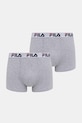 Fila bokserki dopasowane męskie z bawełną 2-pack dzianina szary FU5016/2