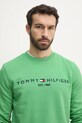 Mikina Tommy Hilfiger zelená MW0MW11596