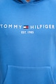 Tommy Hilfiger mikina s kapucňou pánska s bavlnou MW0MW11599 modrá