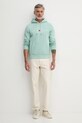 Tommy Hilfiger μπλούζα με κουκούλα ανδρική με βαμβάκι MW0MW11599 τιρκουάζ SS26