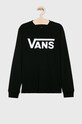 Vans - Longsleeve dziecięcy 122-174 cm VN000XOIY281 czarny AW19
