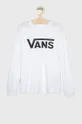 Vans - Detské tričko s dlhým rukávom 122-174 cm biela