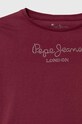 Dziewczynka Pepe Jeans longsleeve bawełniany dziecięcy PG502319 bordowy