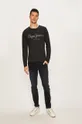 Pepe Jeans - Pánske tričko s dlhým rukávom Essential tmavomodrá