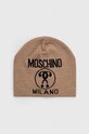 Vlnená čiapka Moschino vlna béžová M5146.60016